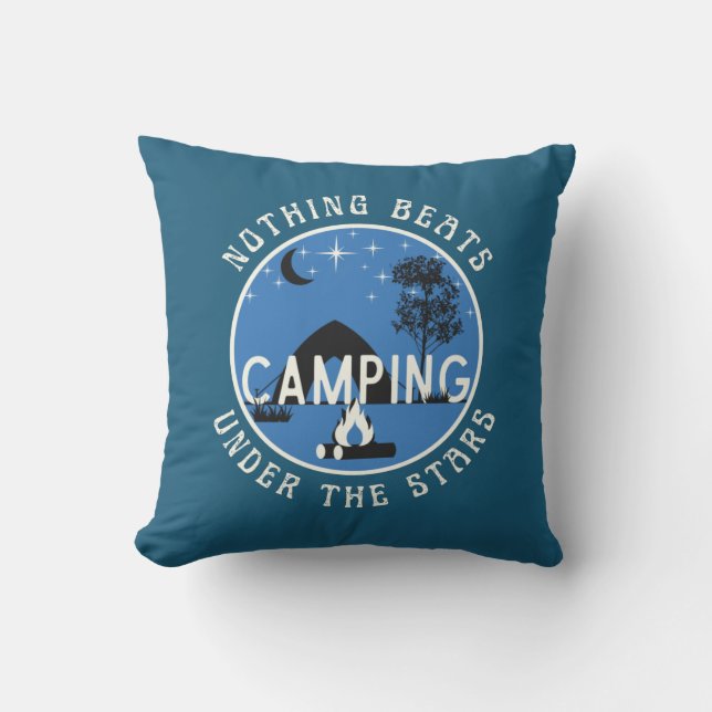 Almofada RV Décor - Blue Not Beat Camping under Stars (Nada (Frente)