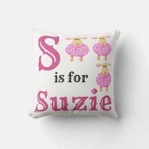 Almofada S é para Suzie Travesseiro decorativo