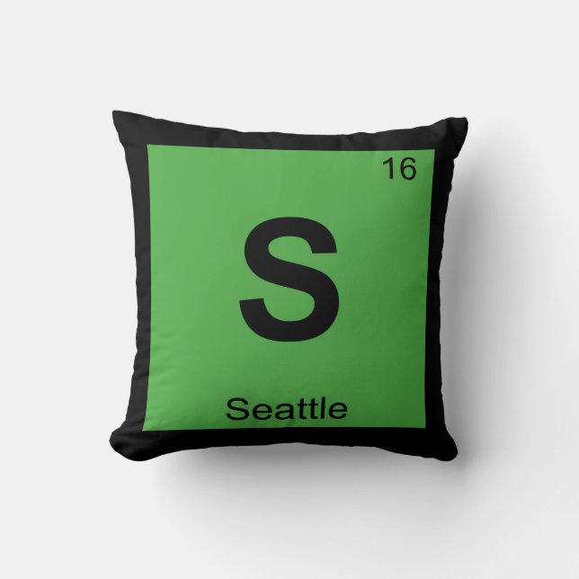 Almofada S - Seattle Washington Chemistry Mesa Periódica (Frente)