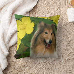 Almofada Sable Collie Dog Art
