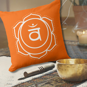 Almofada Sacral Chakra   Svadhisthana   Meditação Laranja