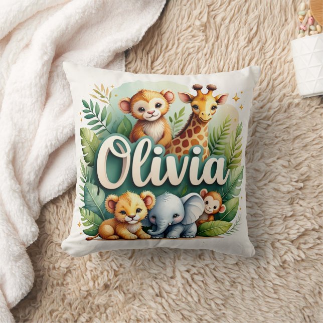 Almofada Safari Adventure Olivia Travesseiro decorativo (Cobertor)