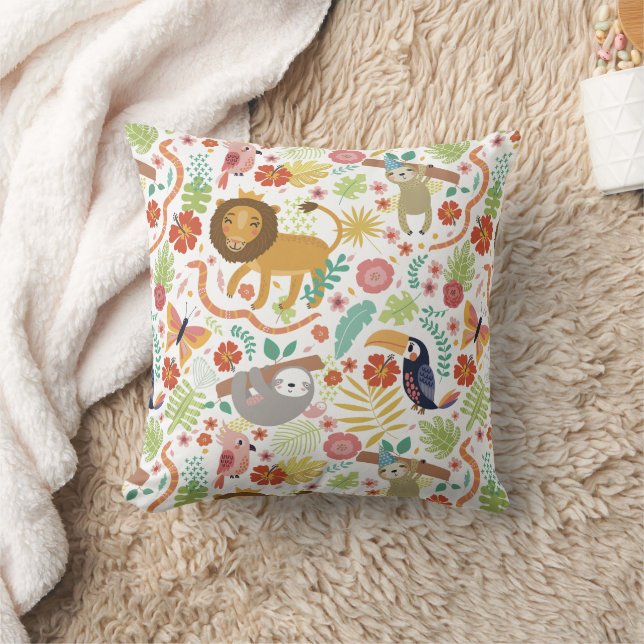 Almofada Safari Animal Baby Cushion, Selva Brilhante Colori (Cobertor)