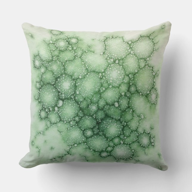 Almofada Sage Fenestrated Lichen Abstrato - Orgânico Modern (Frente)