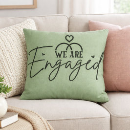 Almofada  Sage Green  Engagement Announcement Decorative
