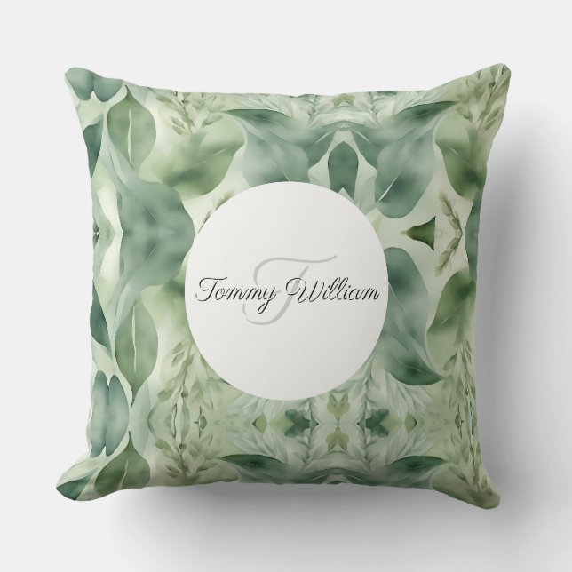 Almofada Sage Green Flora Elegant (Frente)