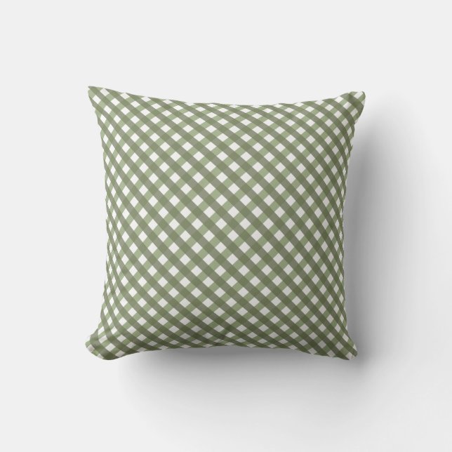 Almofada Sage Green Gingham Patternos Napkins (Frente)