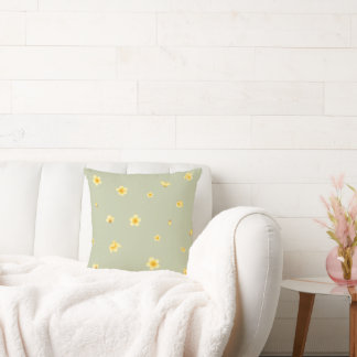 Almofada Sage Green Japanese Wintersweet Floral Pattern