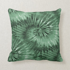 Almofada Sage Green Tie Dye Starburst Spiral Retro