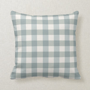 Almofada Sage Green Xadrez Country Farmhouse Gingham Simple