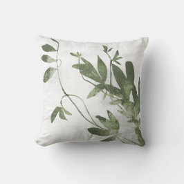 Almofada Sage Olive Green Botanical Herb Leaves