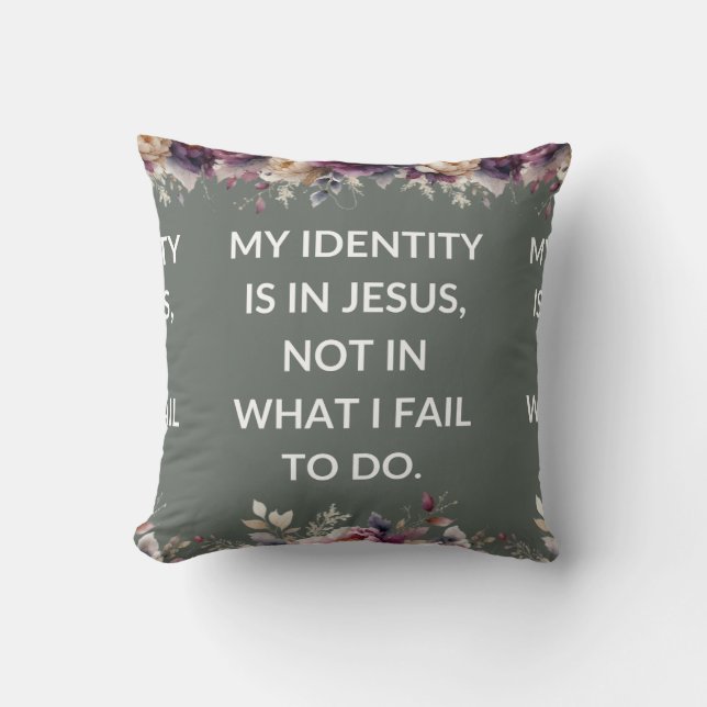 Almofada Sage pillow with a simple religious quote (Frente)