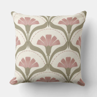 Almofada Sage & Rose Floral Throw Pillow