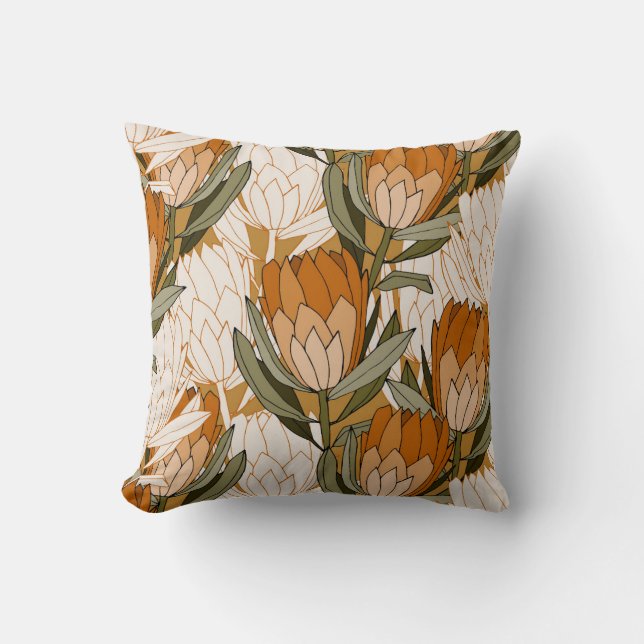 Almofada Sage Sage Rusty Laranja Lotus Travesseiro decorati (Frente)