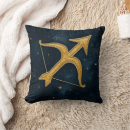 Almofada Sagitário Cósmico Zodiac Shimmering Dourado Archer