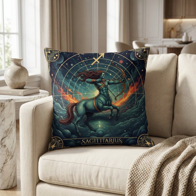Almofada Sagitário Zodíaco Celestial (Criador carregado)