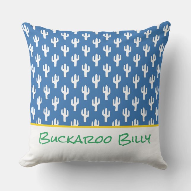 Almofada Saguaro Cactus Moderno Nome do Deserto Southwest D (Frente)