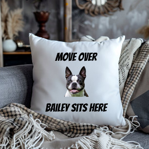 Almofada Sai pra lá o cachorro senta aqui Placa engraçada p