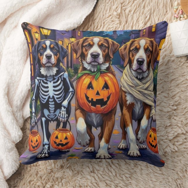 Almofada Saint Bernard Dogs in Halloween Costumes (Cobertor)