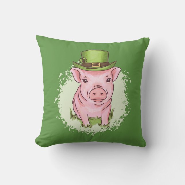 Almofada Saint Patricks Pig (Frente)