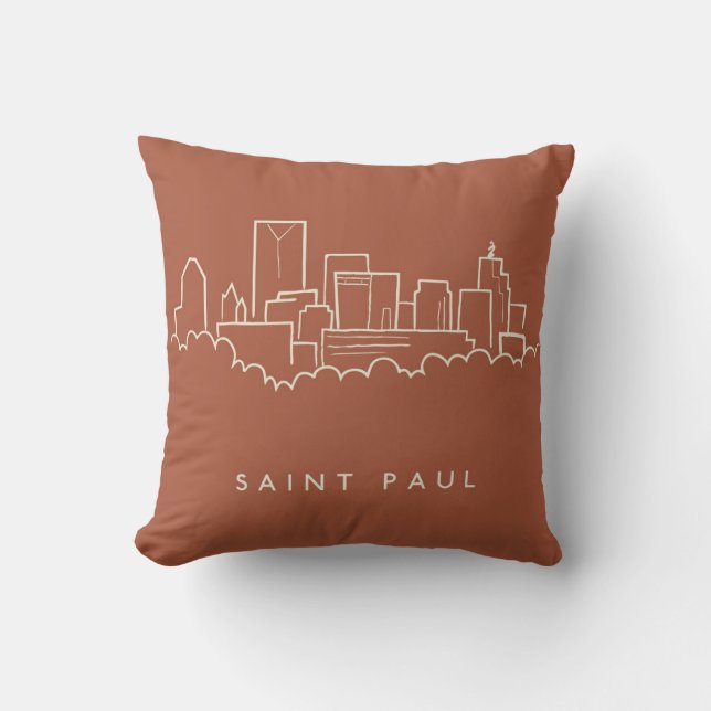 Almofada Saint Paul, skyline de Minnesota (Frente)