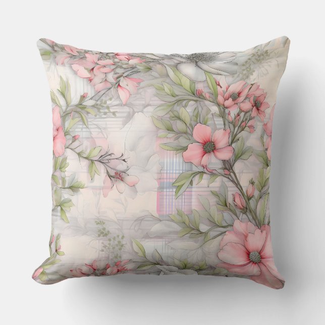 Almofada Sakura Blush Serenade Botânica (Frente)