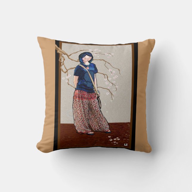 Almofada sakura girl cherry florssomes (Frente)