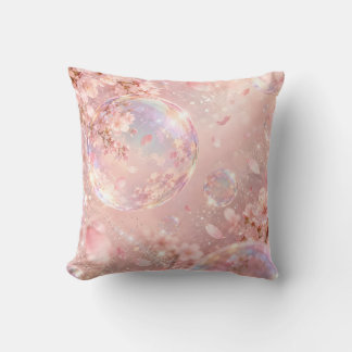 Almofada Sakura Rosa Iridescente Sonho de Bolha
