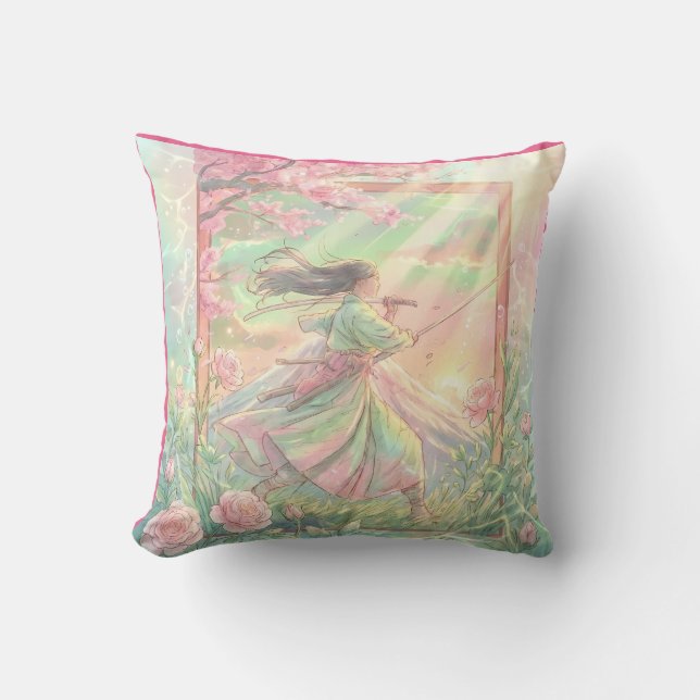 Almofada Sakura Samourai japonaise coussin (Frente)