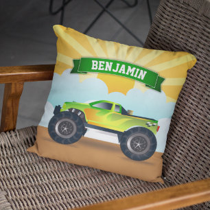 Almofada Sala de Crianças Personalizadas do Caminhão Verde