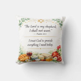 Almofada Salmo 23:1, Decoração Messianica Judaica, Versícul