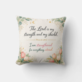 Almofada Salmo 28:7 Versículo Bíblico, Decoração Judaica Me