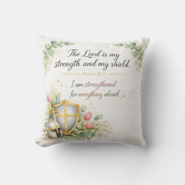 Almofada Salmo 28:7 Versículo Bíblico, Decoração Judaica Me