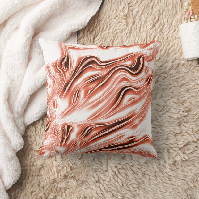 Almofada Salmões-guincho para vestígios vermelhos de ondula (Cobertor)