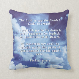 Almofada Salmos 23:1-3 O Senhor é meu travesseiro de Nuvem 