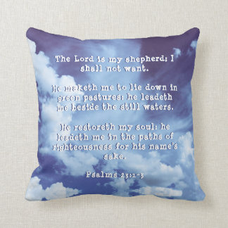 Almofada Salmos 23:1-3 O Senhor é meu travesseiro de Nuvem