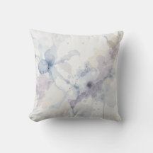 Salpico de Tinta Fluida Azul e Roxo Pastel Abstrat