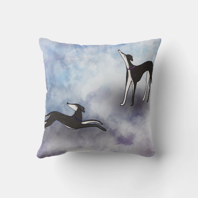 Almofada Saluki Greyhound (Verso)