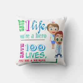 Almofada Salvar 100 vidas onde você é um homem e uma