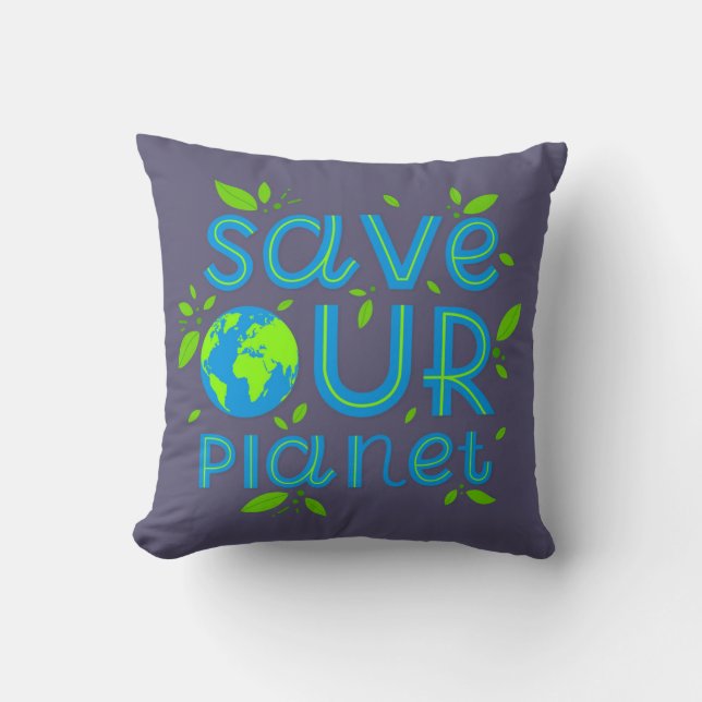 Almofada Salvar nosso planeta (Frente)