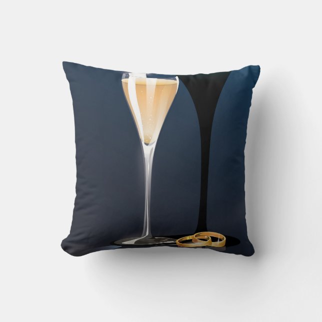 Almofada Salve a Data Vidro e anéis de ouro (Frente)