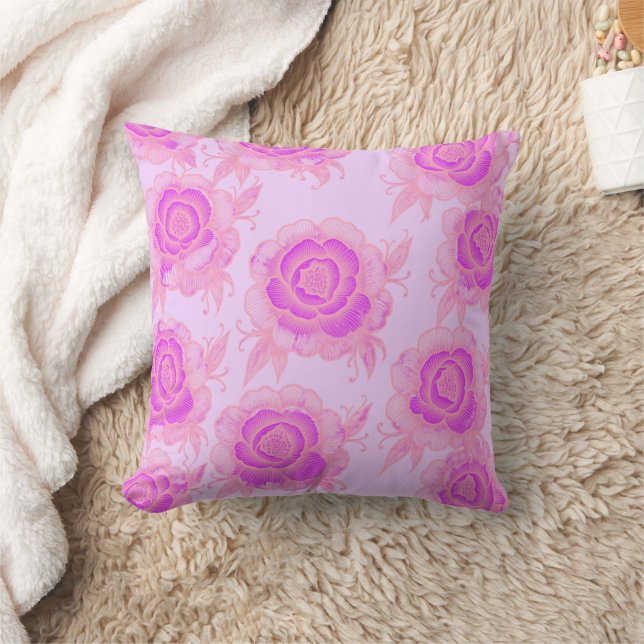 Almofada Sami 💜 Floral Barroco Roxo (Cobertor)