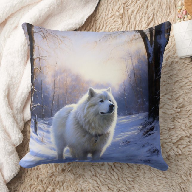 Almofada Samoyed Deixe Nevar Natal (Cobertor)