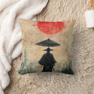 Almofada Samurai Silencioso Floresta Carmesim (2)