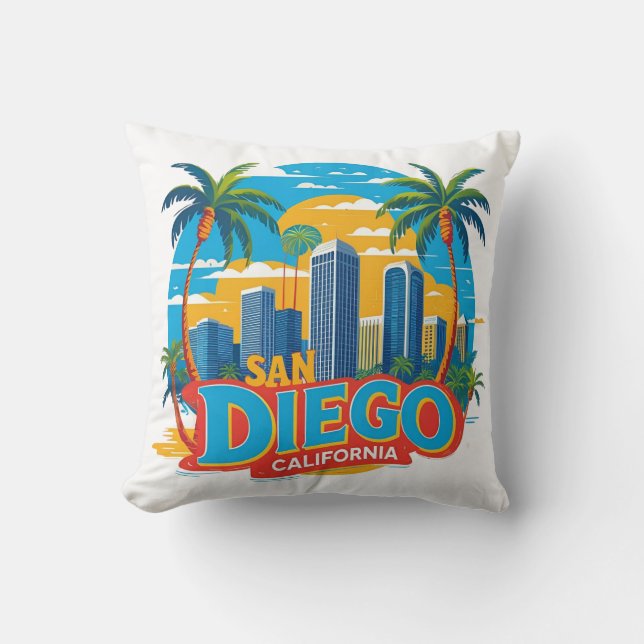 Almofada San Diego California Skyline-Modern Cityscape (Frente)