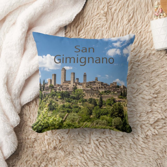 Almofada San Gimignano Toscânia Itália Panorama Souvenir (Cobertor)