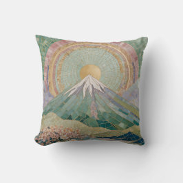 Almofada Sangue Eetano: Vulcão Mosaico Pastel na Primavera