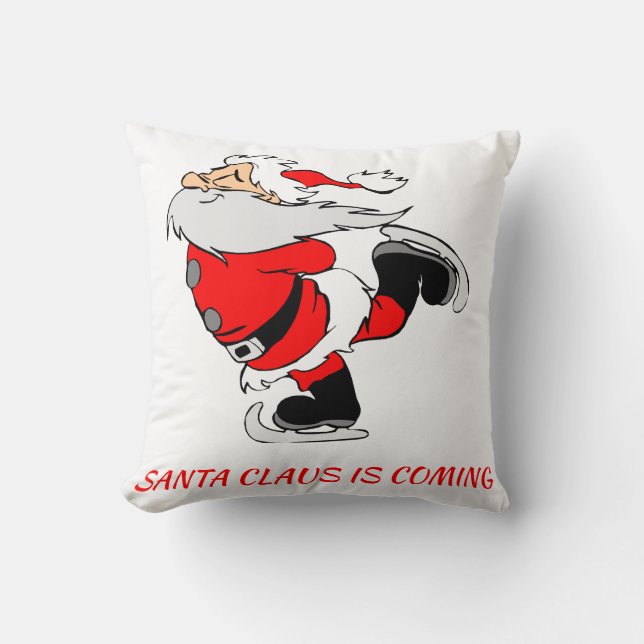 Almofada SANTA CLAUS ESTÁ SE TORNANDO Personalizado (Frente)
