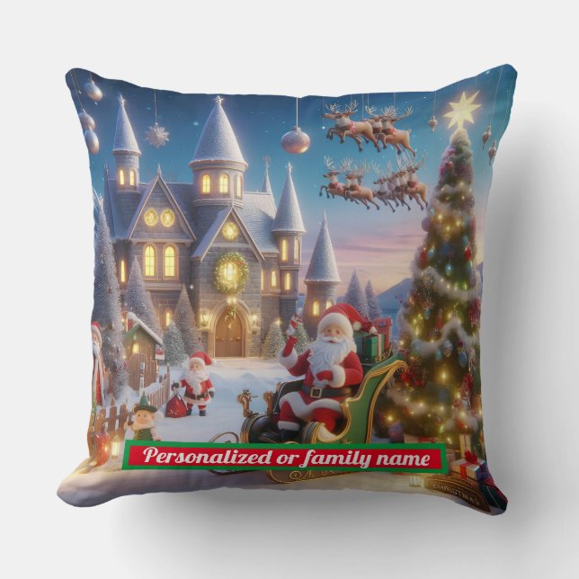 Almofada SANTA CLUS NATAL Personalizado COLORIDO (Frente)