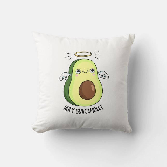 Almofada Santa Guacamole Funny Goody Avocado Pun (Frente)
